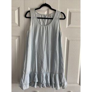 Ella Moss Women's Medium Sleeveless Blue Cassia Pullover Dress Western Summer